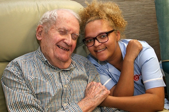 Resident & Carer at Norwood Grange dementia care home